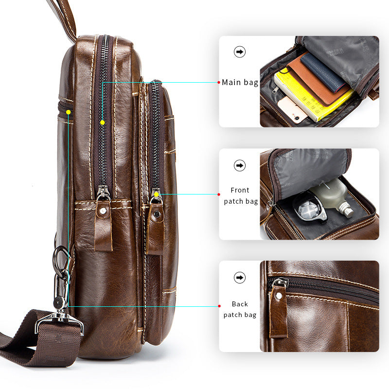 Men's First Layer Retro Oil Wax Skin Bags