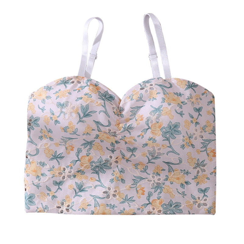 Summer Fresh Sweet Floral Small Sling Tanks Camis