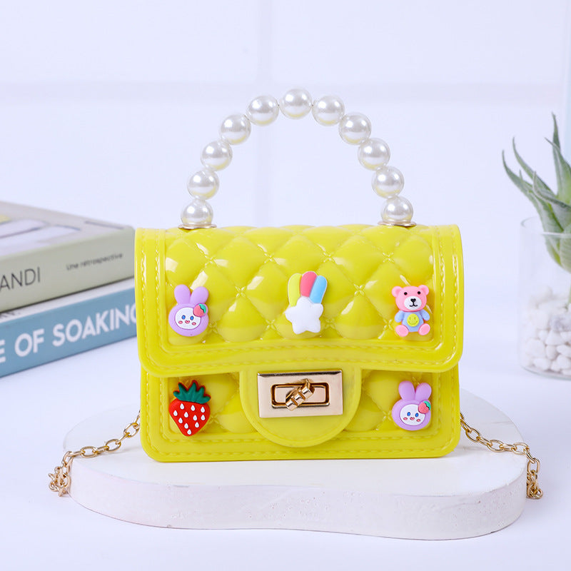 Beautiful Handmade Patch Mini Pearl Gel Handbags