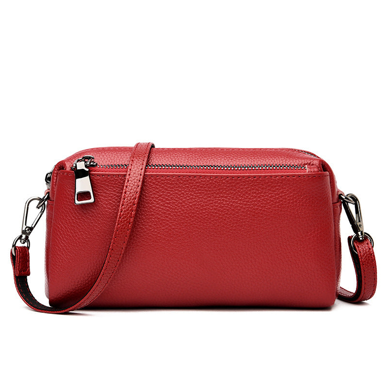 Women's High-grade Leather Versatile Cowhide Mobile Women's Shoulder Bag