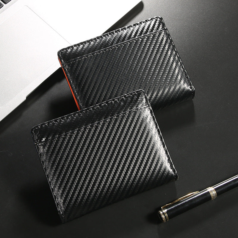 Men's Short Open Pocket Raccoon Wood Men's Wallet
