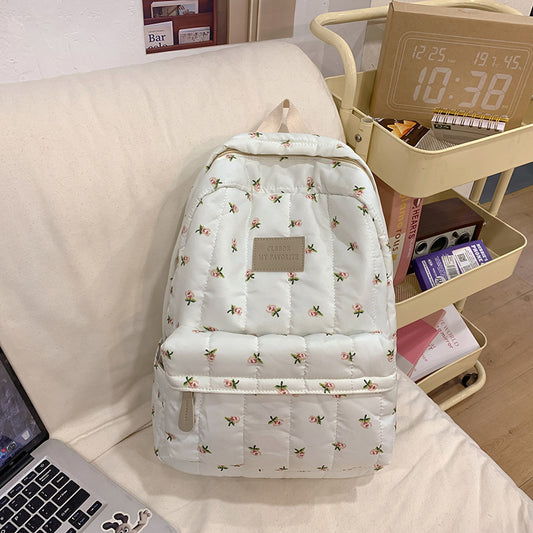 Slouchy Innovative Female College Clothes Floral Backpacks
