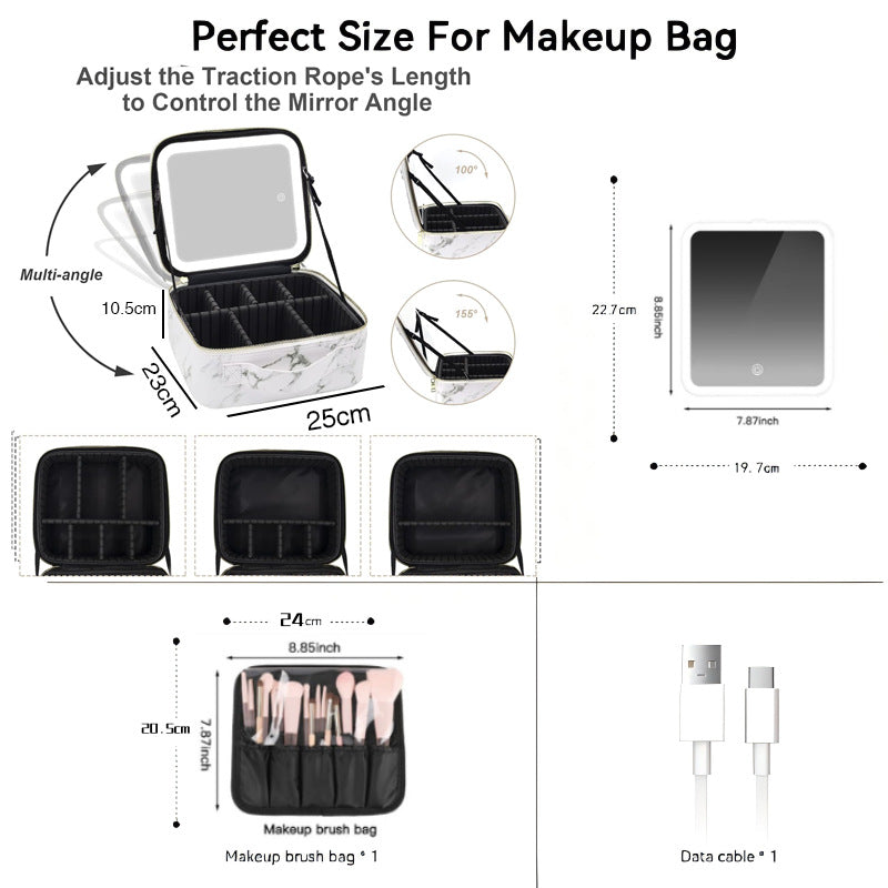 With Mirror Simple Artist City Convenient Cosmetic Cases