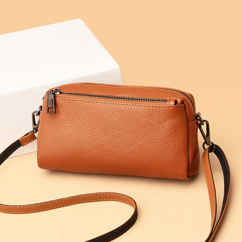 Women's High-grade Leather Versatile Cowhide Mobile Women's Shoulder Bag