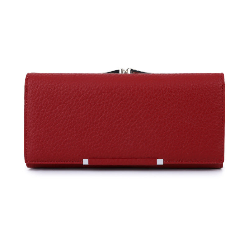 Women's Clutch Lychee Pattern Magnetic Snap Ladies Wallet