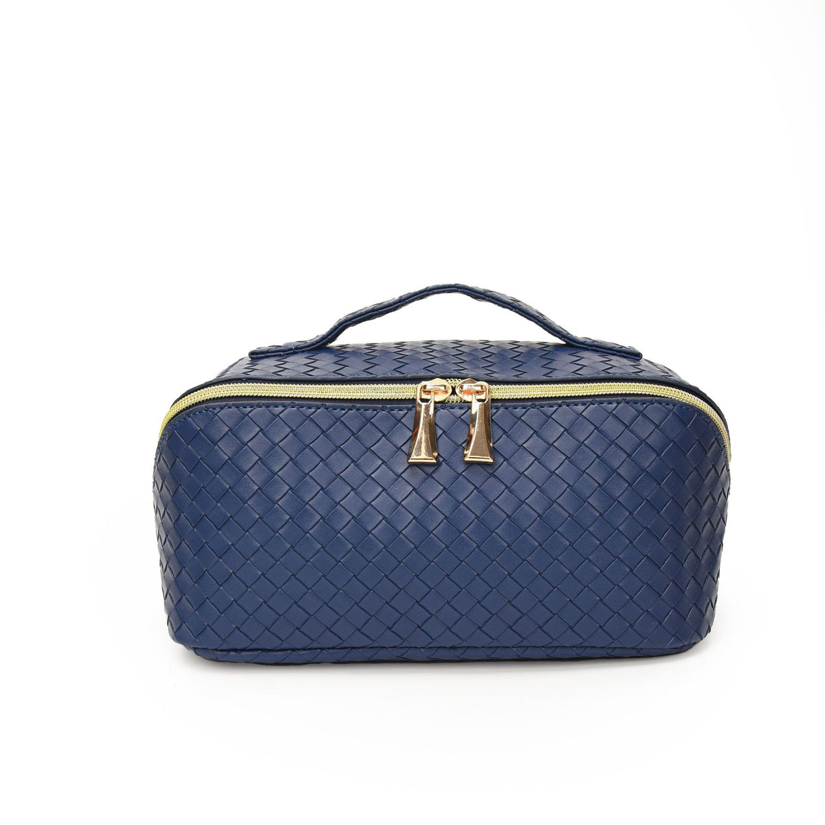 Woven Pattern High-grade Simple Large Capacity Storage Portable Tile Makeup Bag
