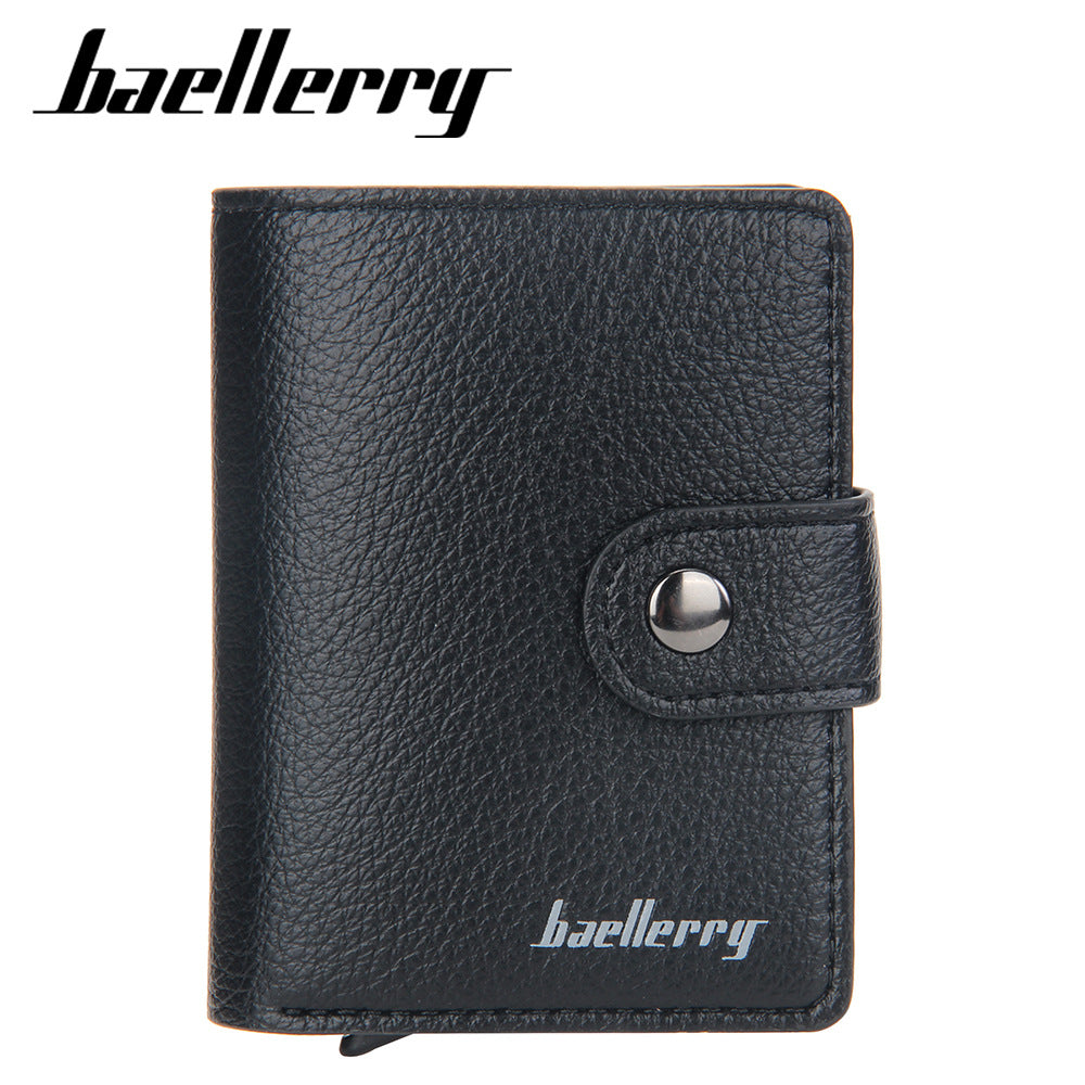 Men's Aluminum Box Steal Short Automatic Pop-up Card Holder