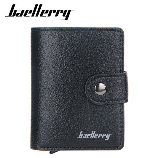 Men's Aluminum Box Steal Short Automatic Pop-up Card Holder