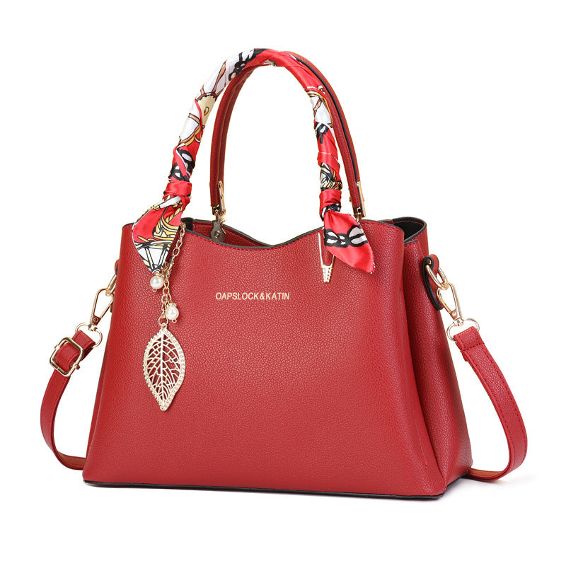 Women's Mother's Day Western Style Solid Color Large Handbags