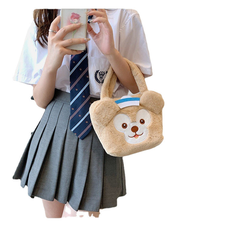 Women's Plush Clow Make-up Cute Birthday Gift Bags