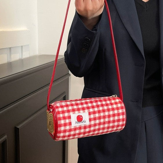 Wind Plaid Storage Good-looking Exquisite Underarm Western Style Shoulder Bags
