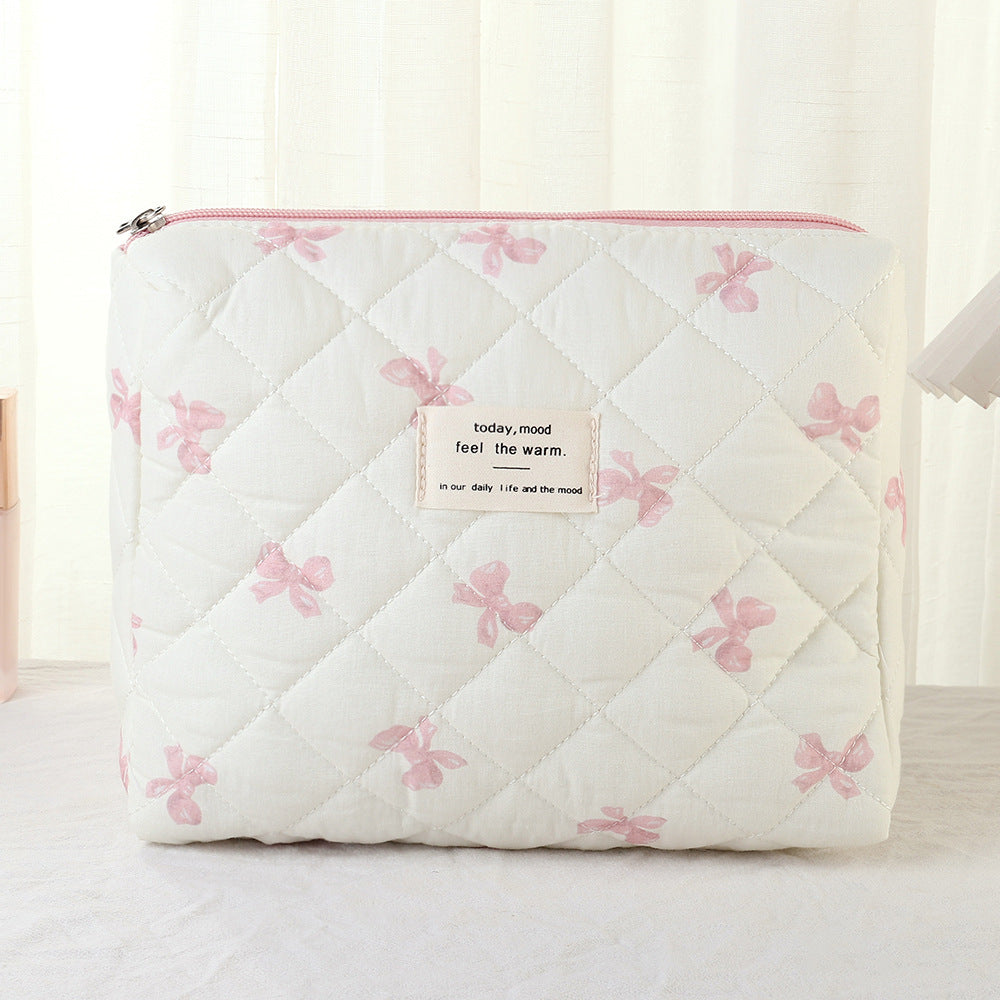 Direct Sale Portable Vertical Large Capacity Partition Storage Makeup Bag
