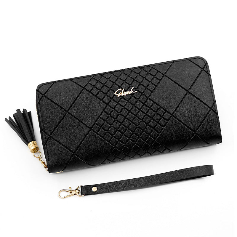 Women's Korean Long Portable Mobile Tassel Zipper Ladies Wallet