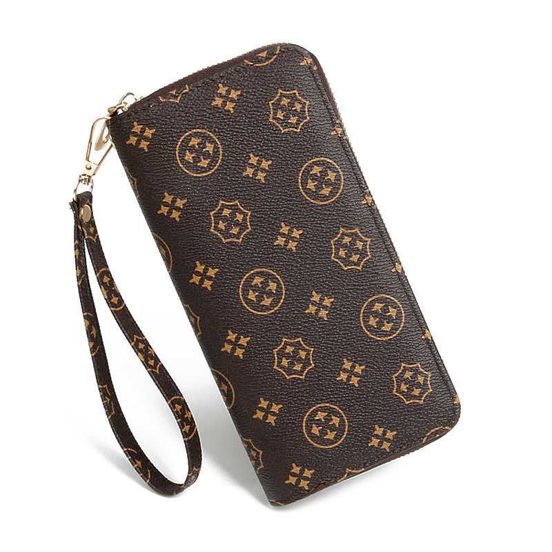 Women's Capacity Zipper Long Fashion Clutch Mobile Phone Bags
