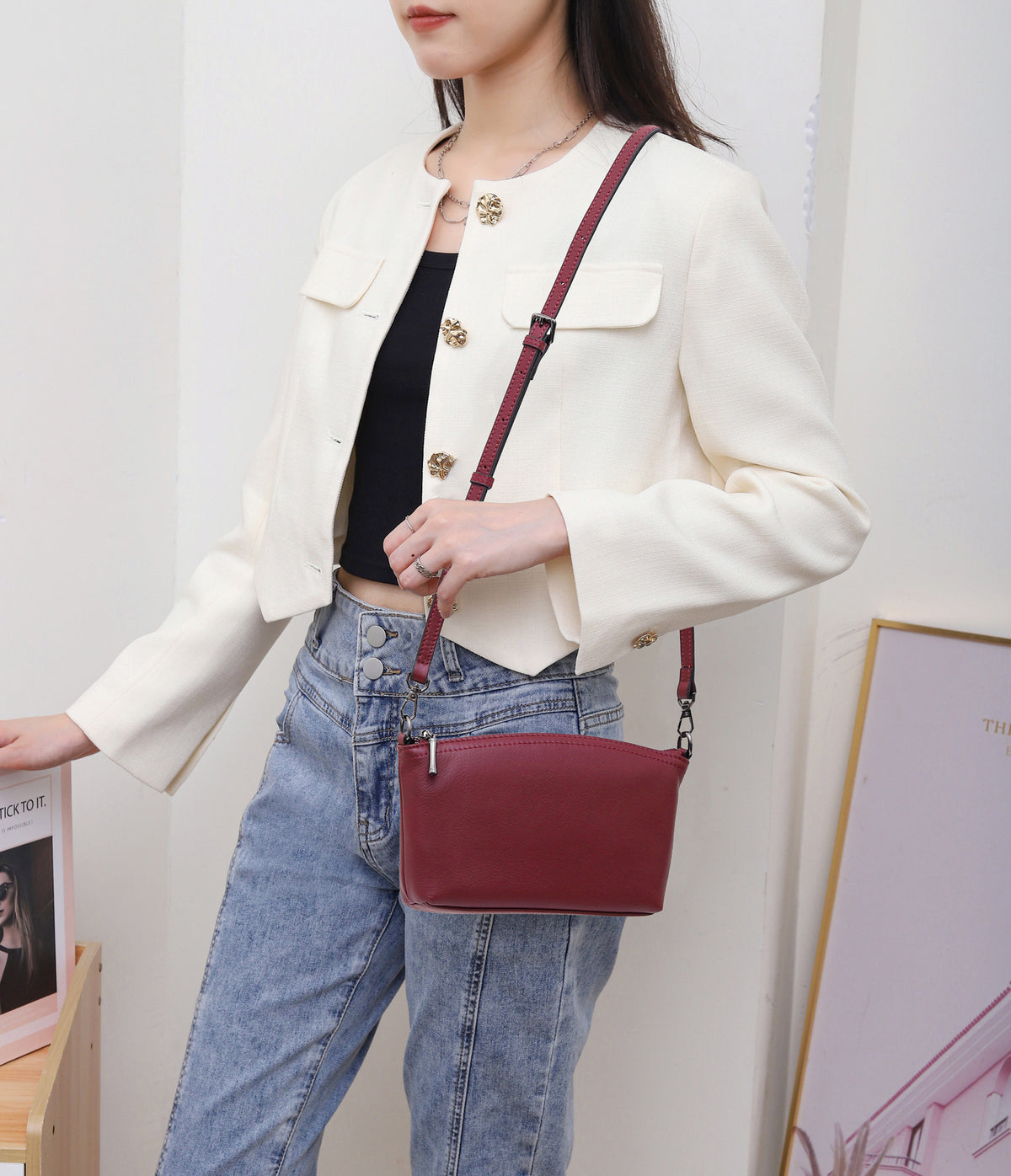 Layer Cowhide Fashion Practical Soft Leather Solid Women's Shoulder Bag