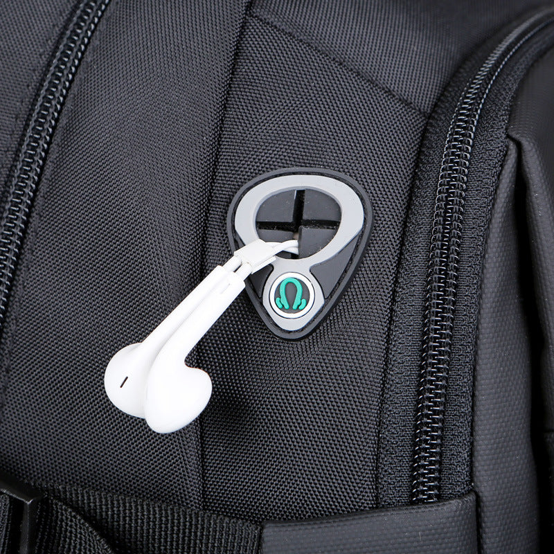 Men's Slouchy Creative Innovative Black Custom Backpacks