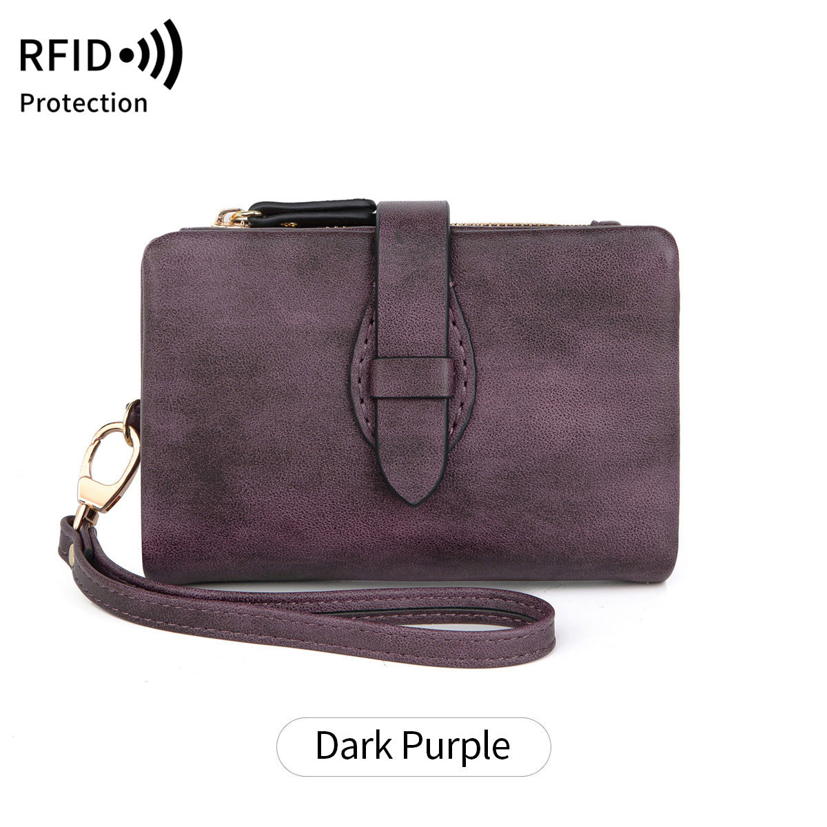 Women's Leather Solid Color Off Short Style Fashion Zipper Coin Purses