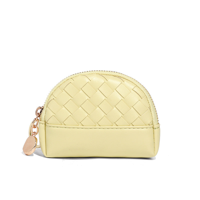Creative Women's Hand-woven Simple Leather Zipper Ladies Wallet