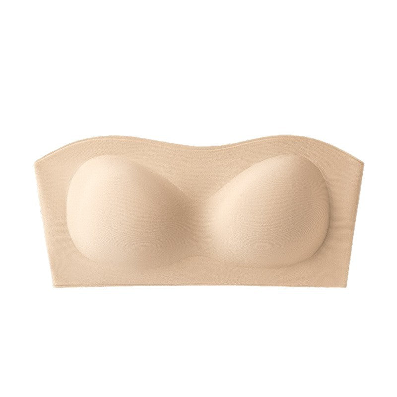 Women's One-piece Invisible With Chest Pad Strapless Everyday Bras