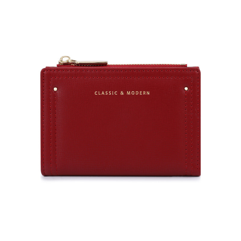 Slouchy Trendy Women's Short High-grade Folding Ladies Wallet