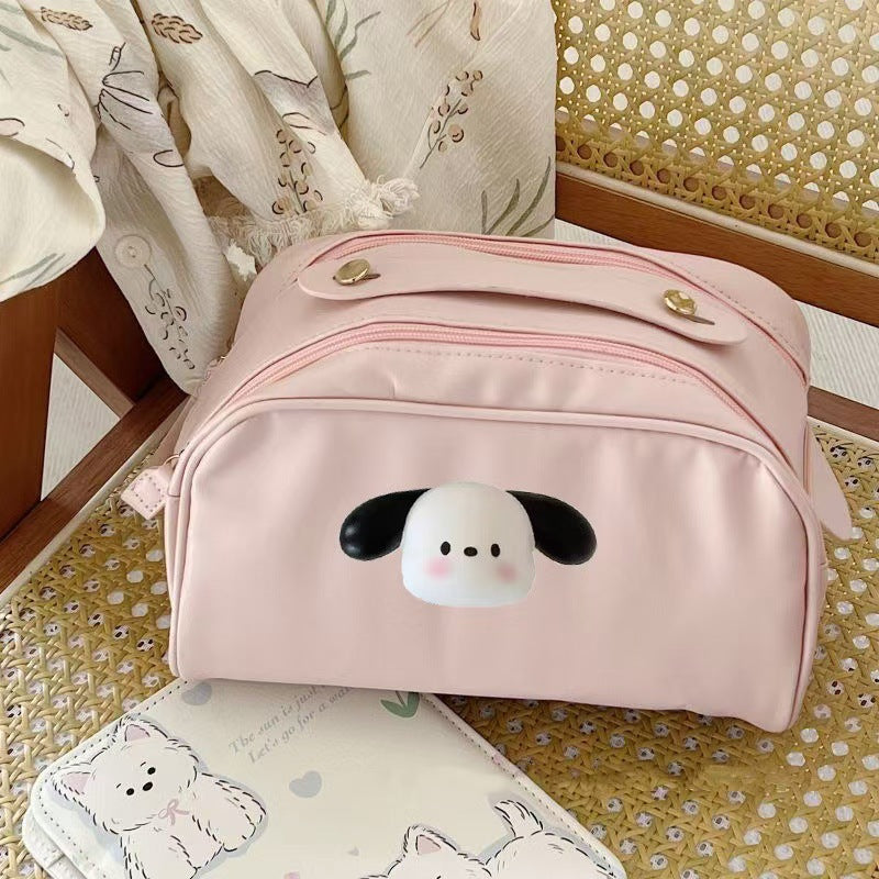Upgraded Advanced Double Zipper Large Capacity Three-dimensional Cosmetic Bags