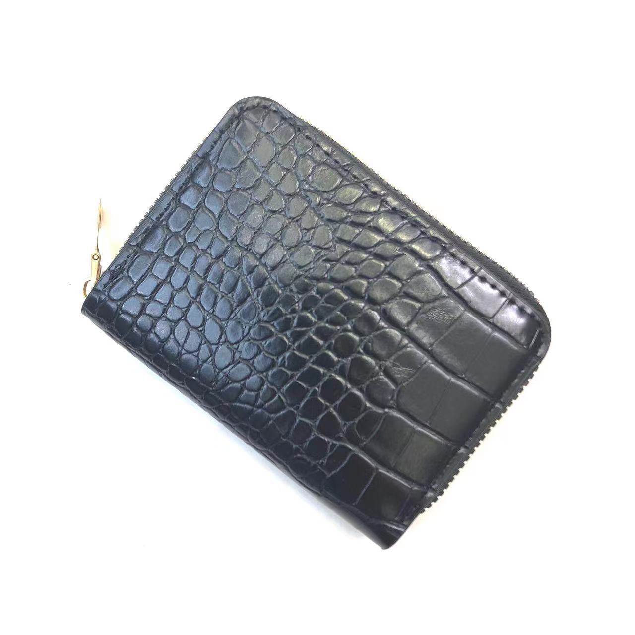 Women's Multiple Slots Large Capacity Lychee Pattern Expanding Clamp Credit Card Holder