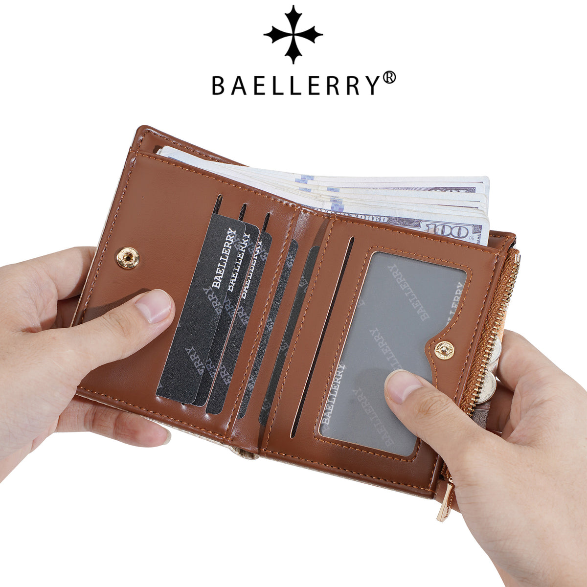 Women's Short Fashion Color Contrast Integrated High-grade Purses