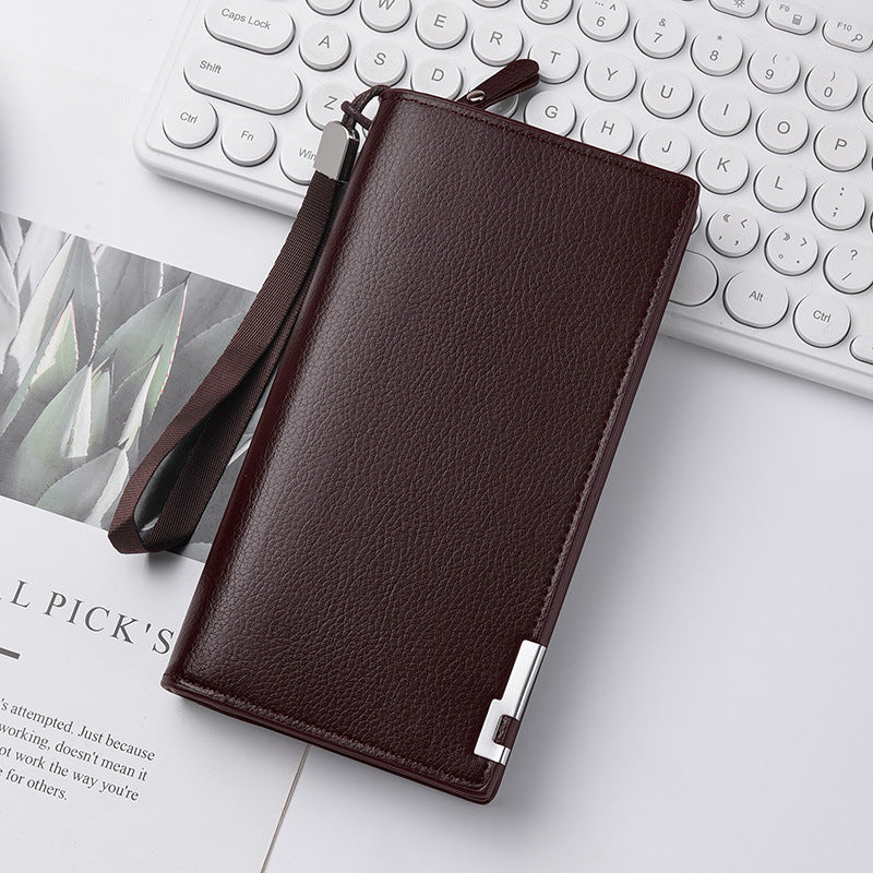 Men's Long Zipper Multiple Slots Light Luxury Men's Wallets