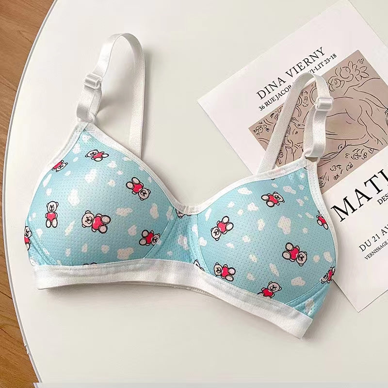 Cartoon Sweet Cute Underwear Wireless Comfortable Breathable Traceless Lingerie Sets