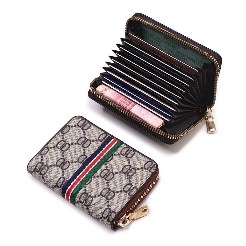 Men's Clearance Zipper Female Driving License Leather Card Holder
