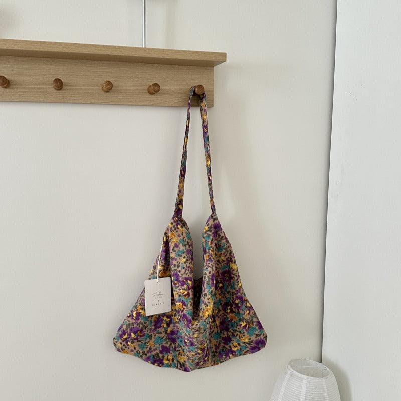 Canvas Leopard Print Floral Song White Zhang Prosperous Women's Shoulder Bag