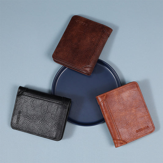 Men's Elegant Comfortable Short Retro Business Men's Wallets
