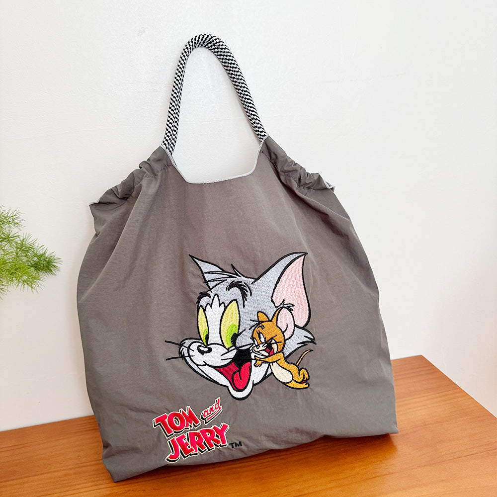 Authorized Embroidered Shopping Female Cartoon Fashion Portable Shoulder Bags