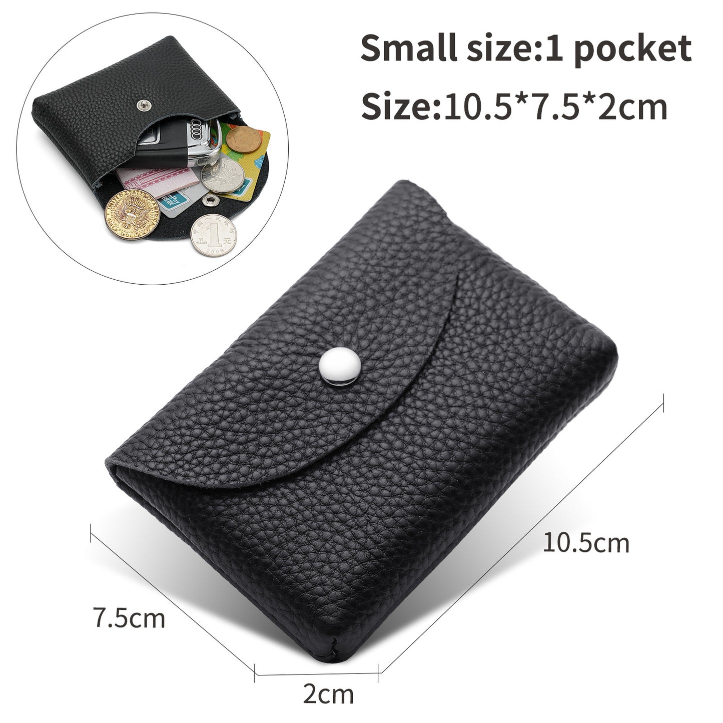 Women's Super Soft First Layer Cowhide Simple Coin Purses