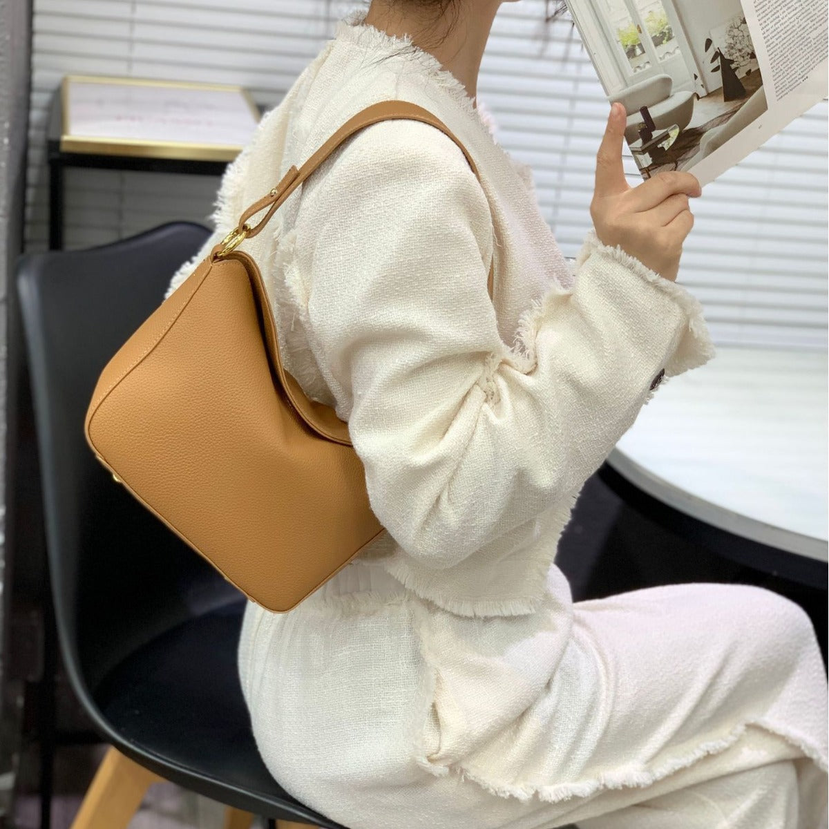 Women's Genuine Leather First Layer Cowhide Underarm Fashion Bags
