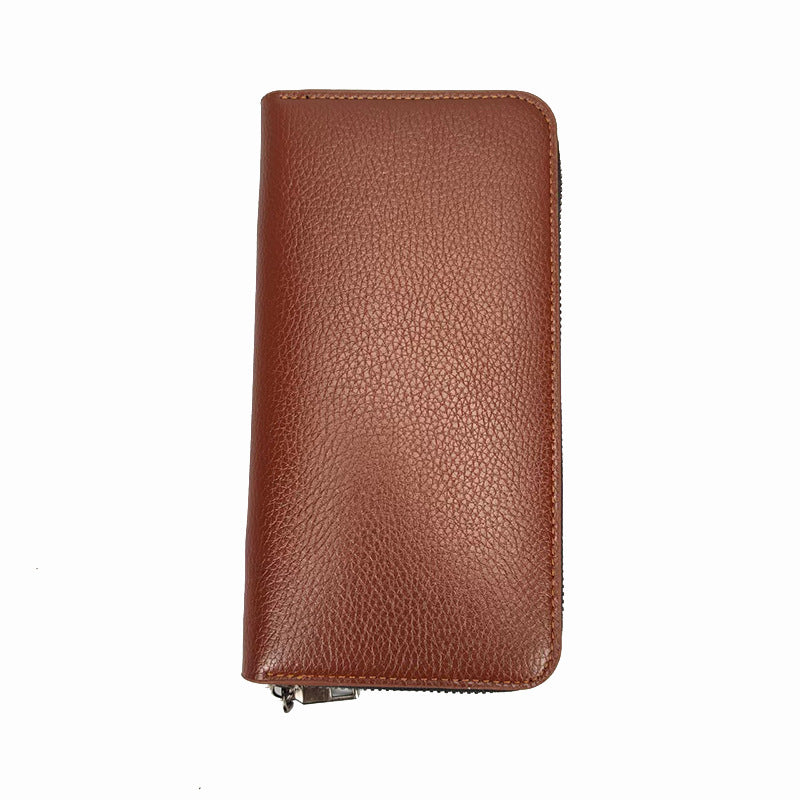 Men's Long Zipper Large Capacity Clutch Mobile Men's Wallets