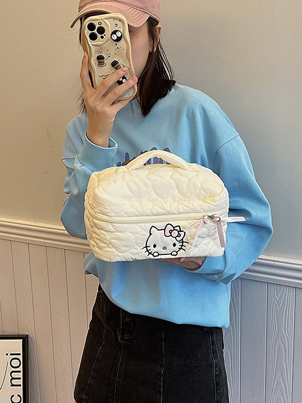 Cream Down Soft Cloud Large Capacity Cosmetic Bags