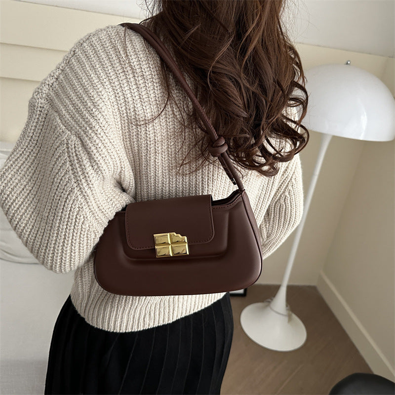 Women's Pure Color Trendy Texture Shell Style Solid Large Women's Shoulder Bag