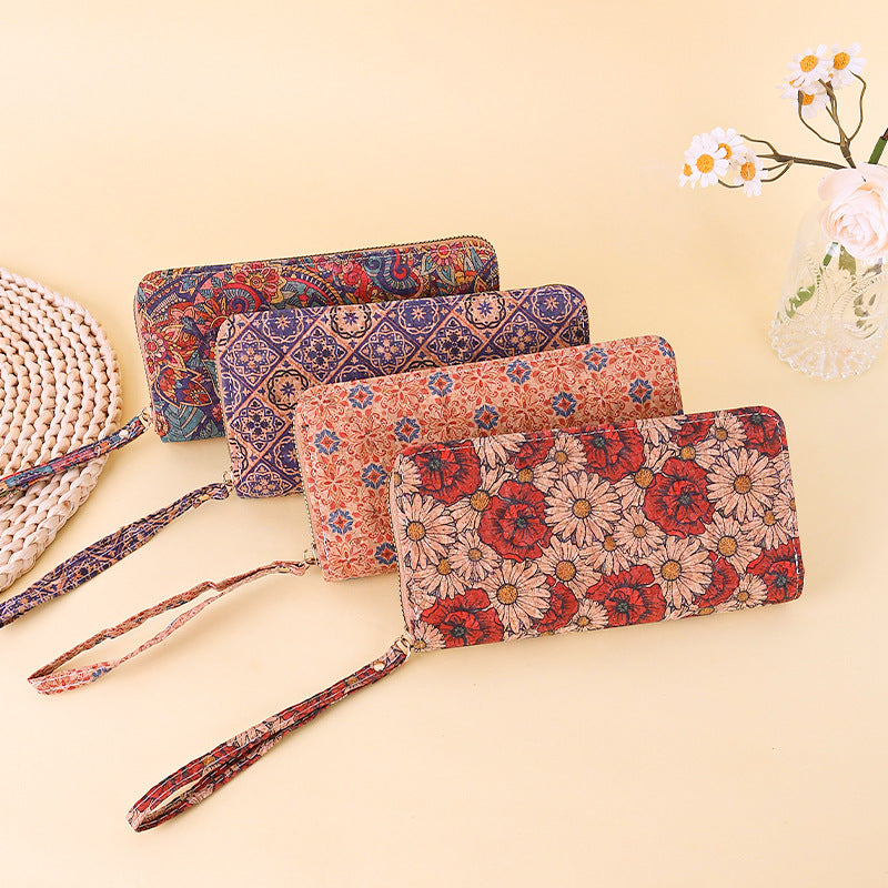 Women's Ethnic Style Pattern Clutch Multiple Slots Ladies Wallet