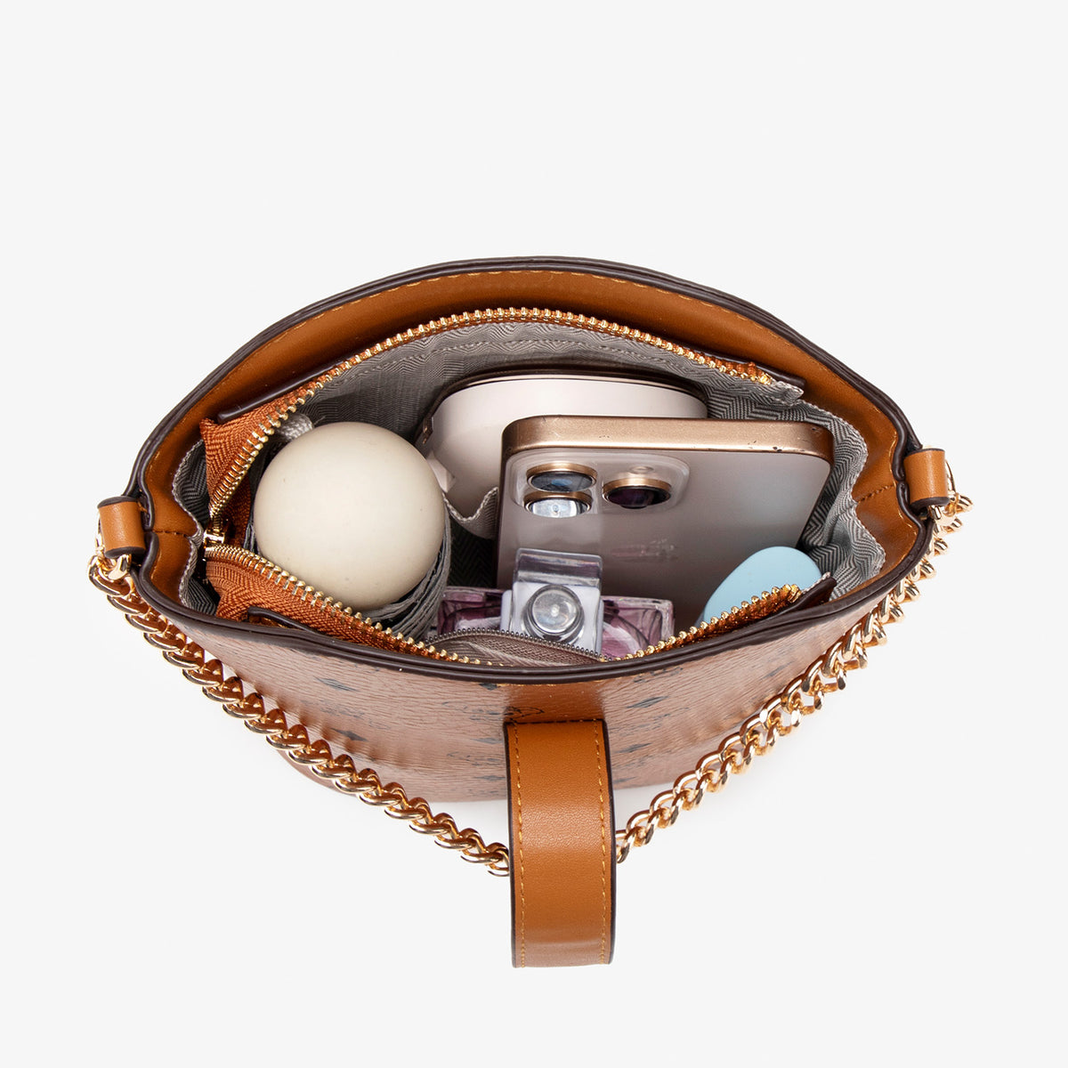 Women's Spring High-grade Retro Printed Chain Portable Women's Messenger Bag