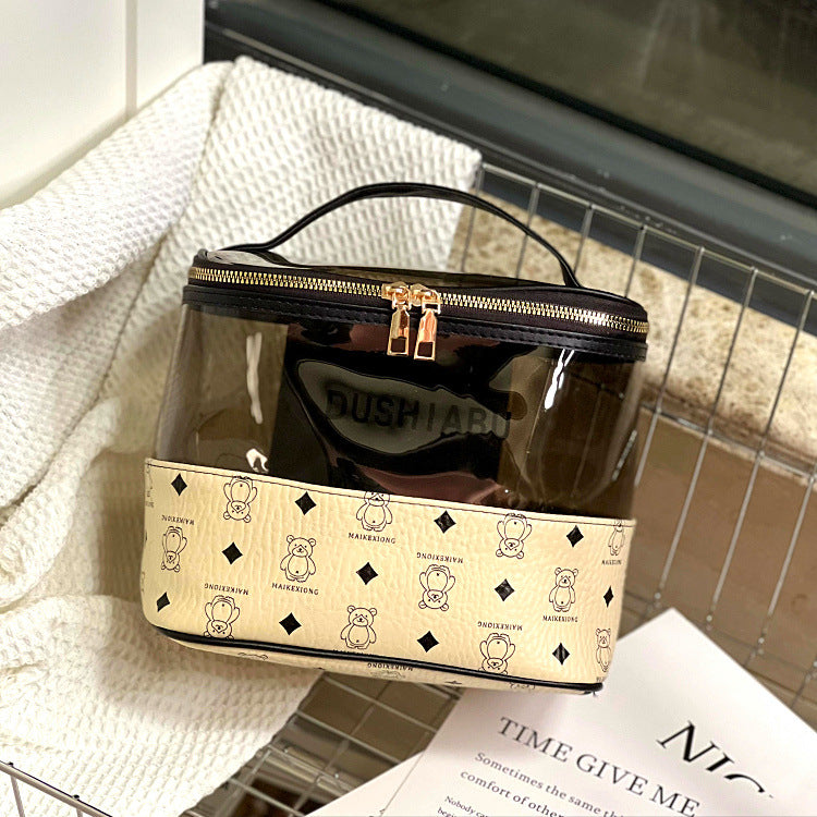 Women's Fashion Cute Translucent Bear Large Capacity Handbags