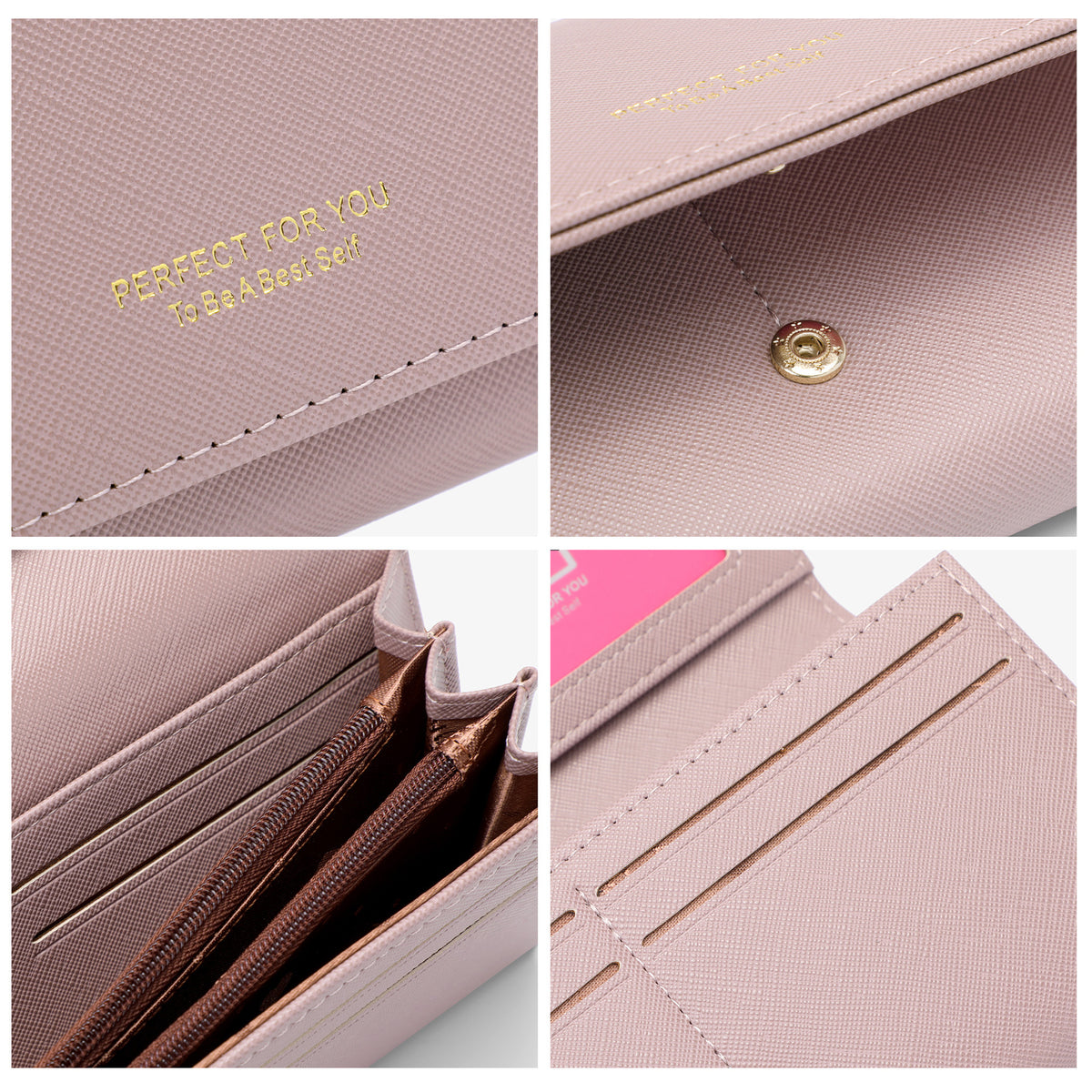 Women's Korean Cross Pattern Multiple Slots Long Ladies Wallet