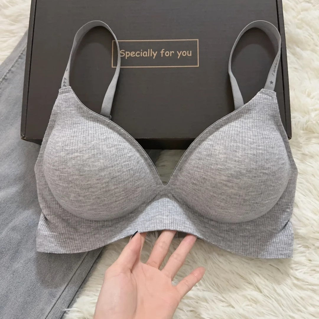 Women's Wireless Push Up Underwear Simple Deep Bras