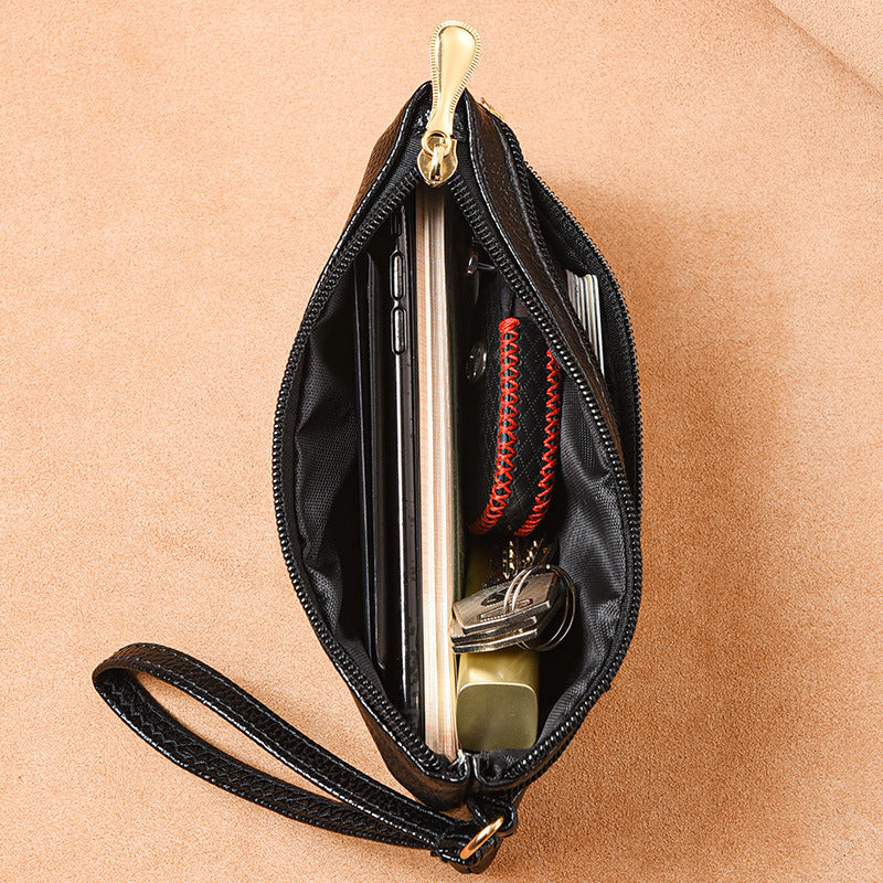 Women's Long Soft Leather Lychee Pattern Clutch Large Ladies Wallets