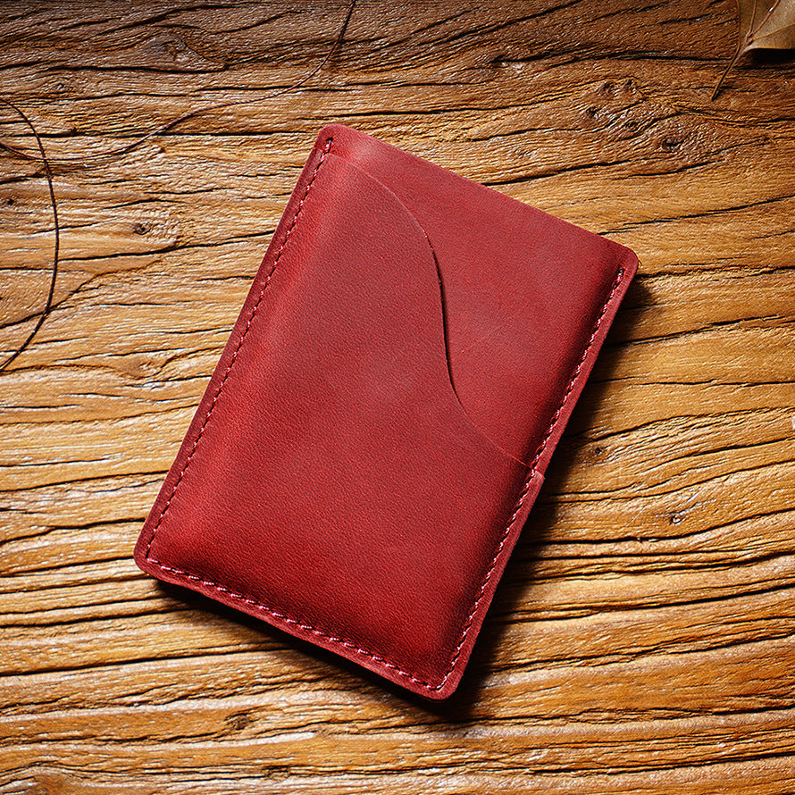 Crazy Horse Leather Simple Change Multifunctional Card Holder