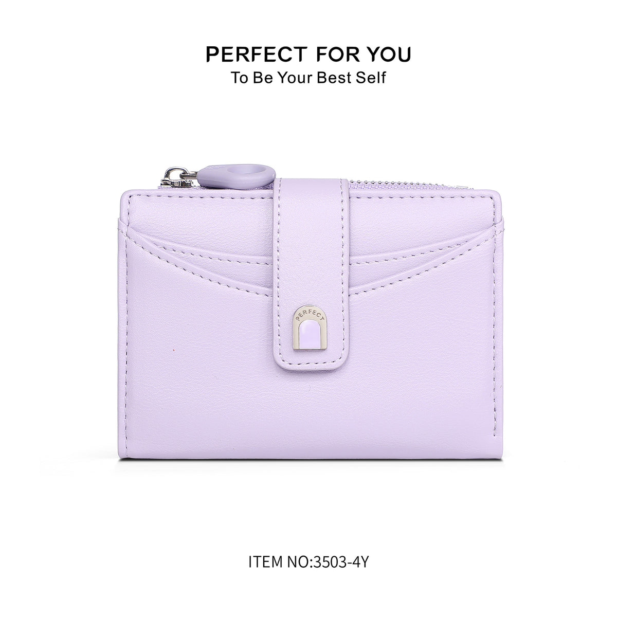 Women's Lightweight Large Capacity Zipper Double Closed Ladies Wallet