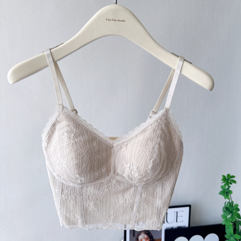 Women's Back Camisole Underwear With Chest Pad Lingerie Sets