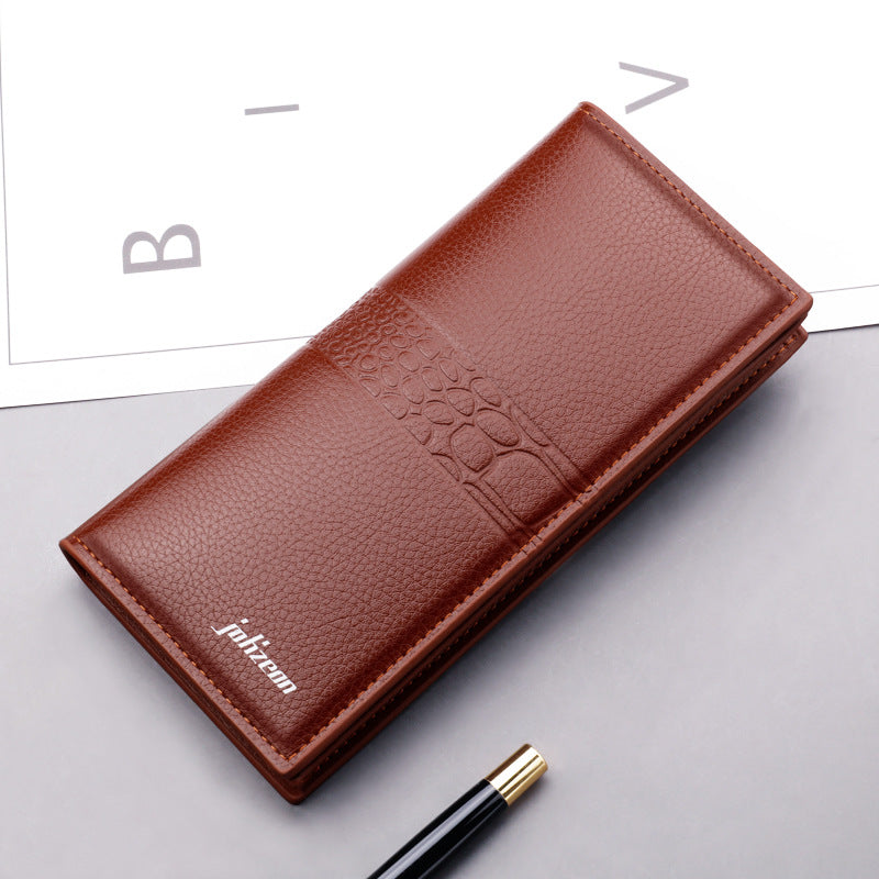Men's Multifunctional Fashion Long Zipper Trendy Personality Large Capacity Button Men's Wallets