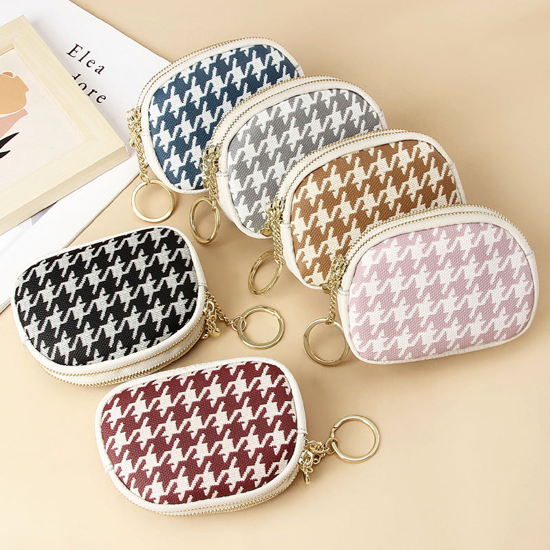 Women's Mini Double Zipper Fashion High Sense Coin Purses