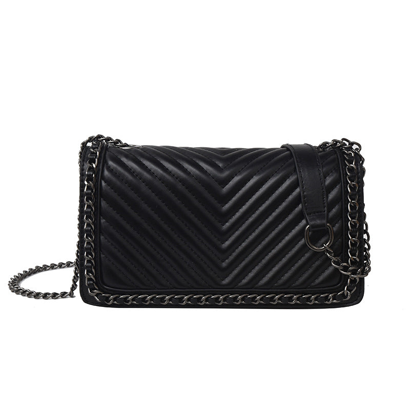 Women's Fashion Solid Color Chain Rhombus Women's Shoulder Bag